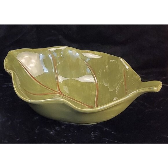 Vintage Home Trends "Tahitian Leaf" XL Serving Bowl - Picture 9 of 16